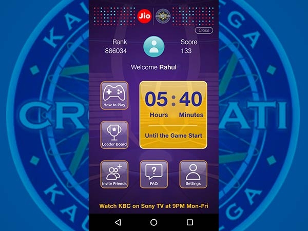 How To Play KBC On Jio Chat App