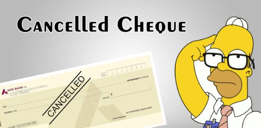 Cancelled cheque