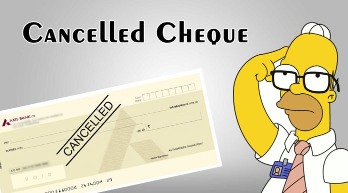 Cancelled cheque